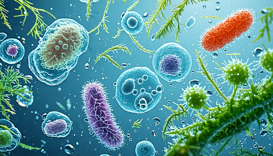 Microscopic organisms commonly present in natural pond water