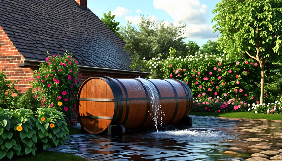 Rainwater harvesting system used to collect natural water for aquarium use