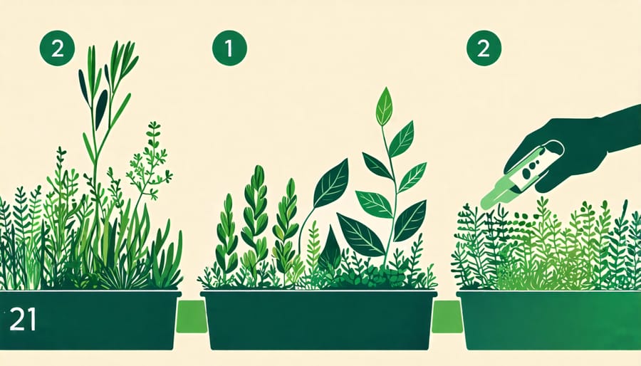 Visual guide demonstrating how to harvest algae water and use it as plant fertilizer