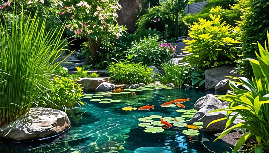 Example of a well-balanced, flourishing pond environment