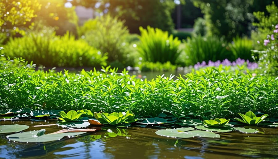 Visual guide on manual removal and management techniques for invasive pond plants