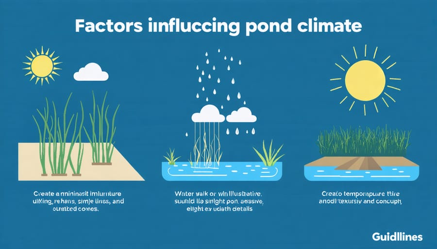 Infographic depicting key elements of pond climate