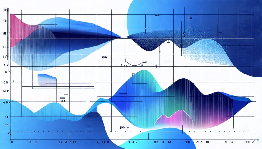 Graph depicting the natural oscillation cycles of predator and prey populations in an ecosystem