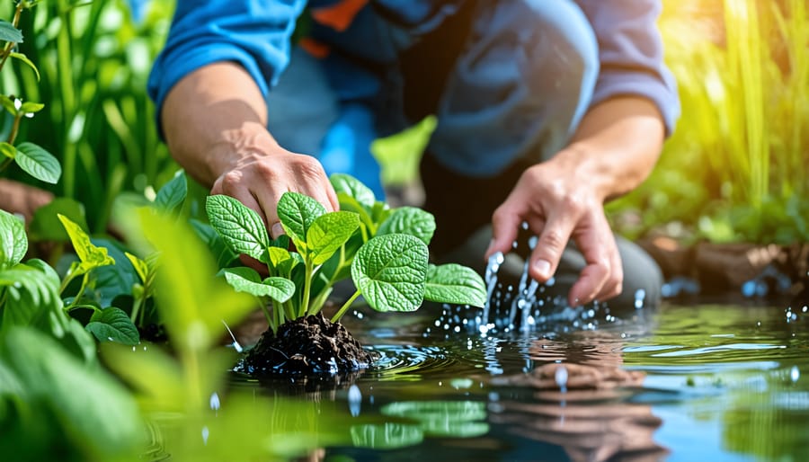 Example of monitoring and early pest identification in a water garden