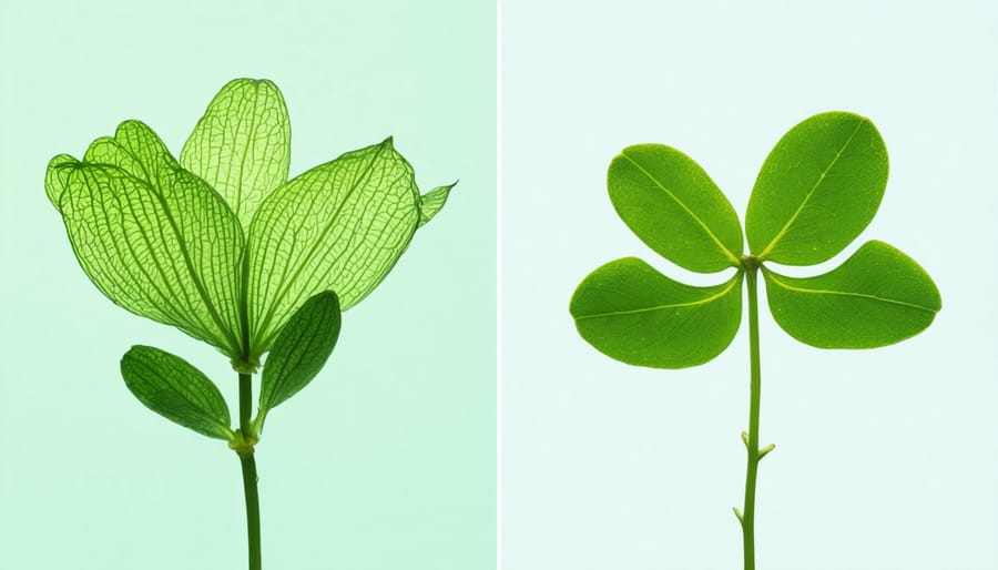 Demonstration of heterophylly in aquatic plants with differently adapted leaf types