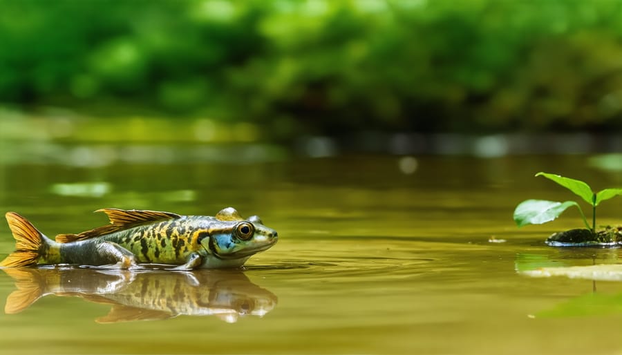 Collage showcasing the diversity of animal life in a freshwater pond