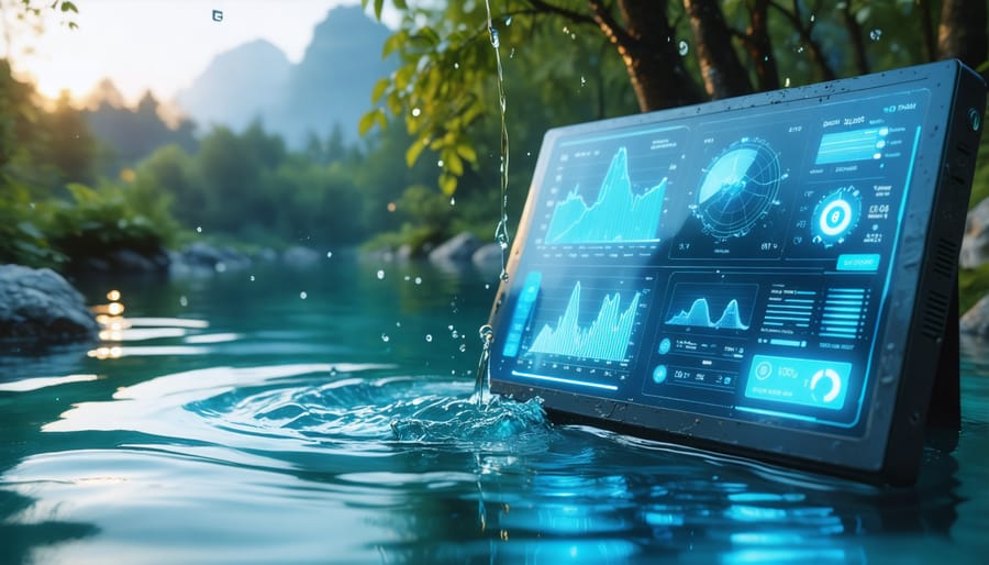 Advanced water quality monitoring system with multiple sensors and digital readouts