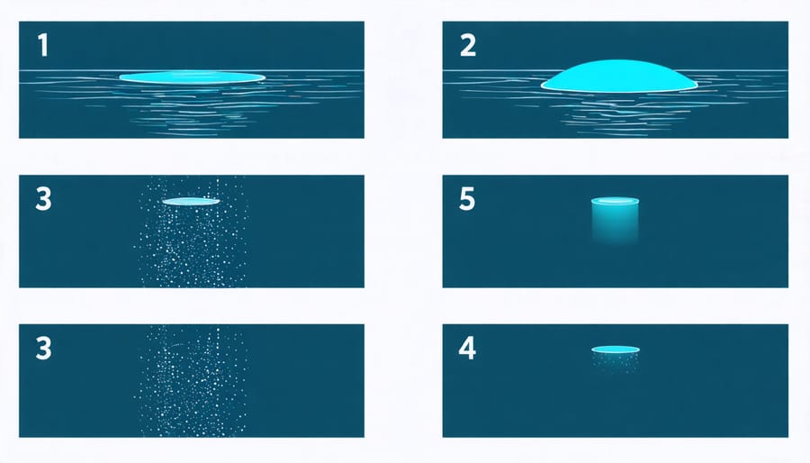 DIY installation guide showing steps to install underwater pond lighting