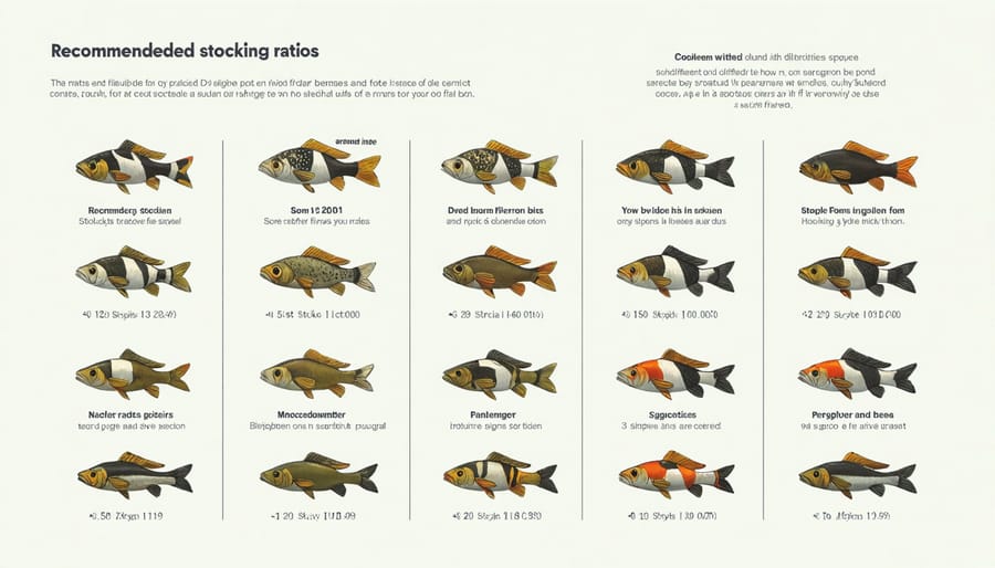 Diagram illustrating ideal population ratios between predator and prey fish species