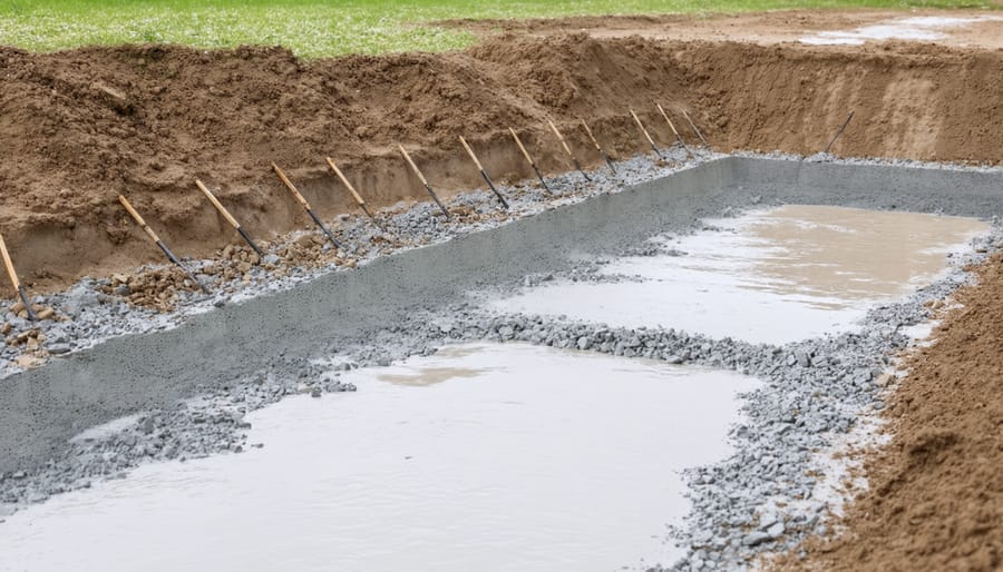 Installation of bentonite clay natural pond liner