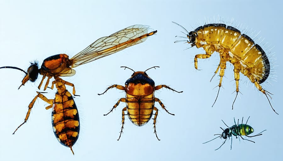 Microscopic view of pond water showing various beneficial organisms