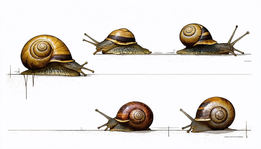 Process of collecting pond snails from breeding tank for fish feeding