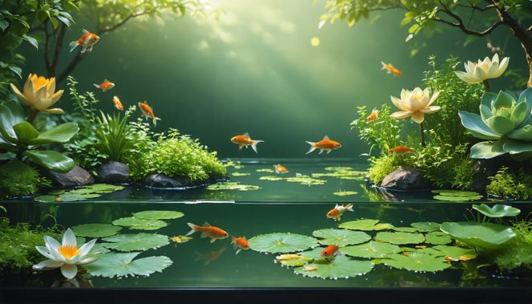 Stunning Pond With Artificial Water Feature And Eco-Friendly For Goldfish image