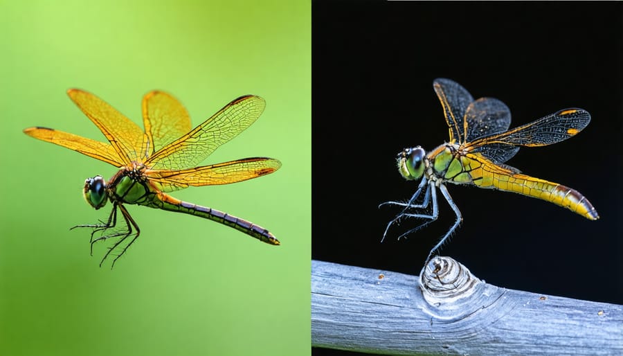 Comparison of dragonfly hunting behavior in different temperature conditions