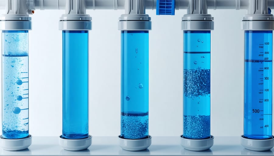 Multi-stage water filtration system for greenhouse water collection