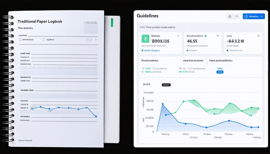 Comparison between traditional pond management records and modern blockchain monitoring system