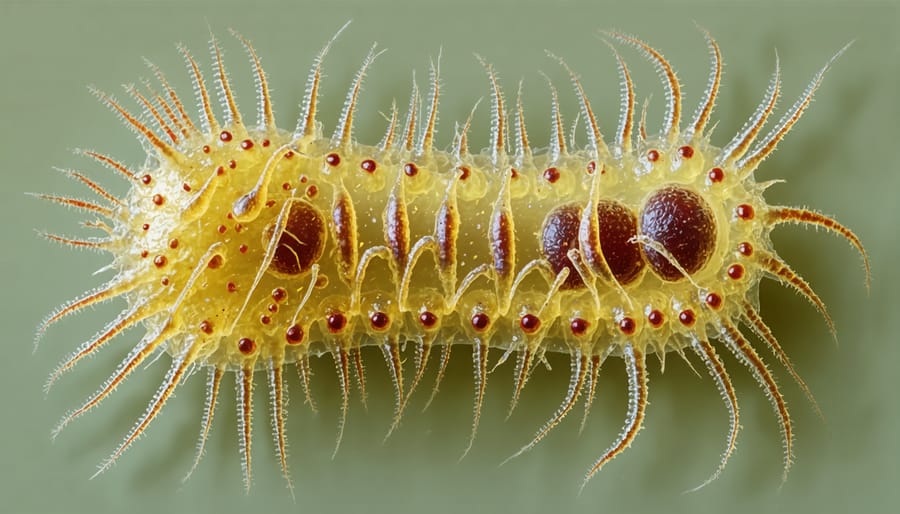 Microscopic image of bacterial pathogens commonly found in pond water