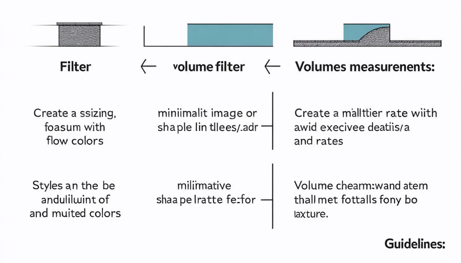 Infographic demonstrating how to calculate correct filter size for water features