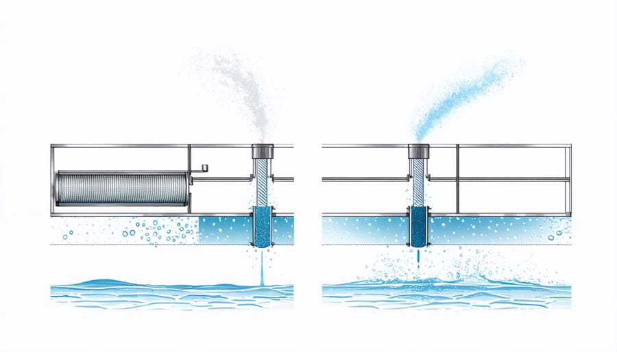 Side-by-side comparison of mechanical and biological filtration systems in koi ponds