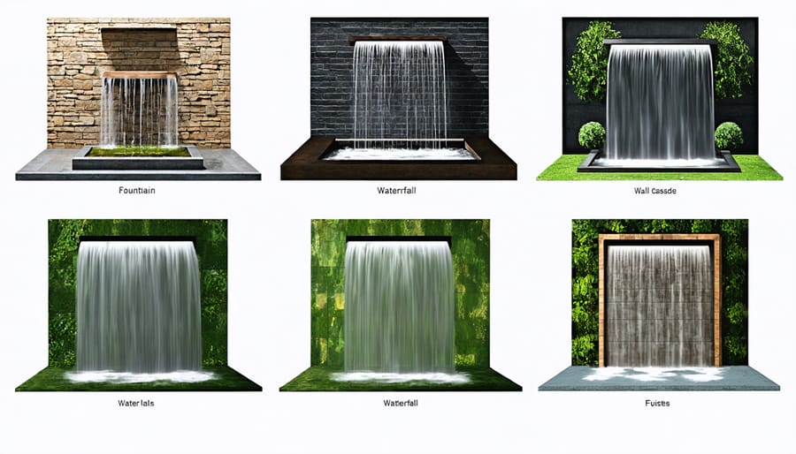 Comparison of four popular water feature styles for backyard landscaping