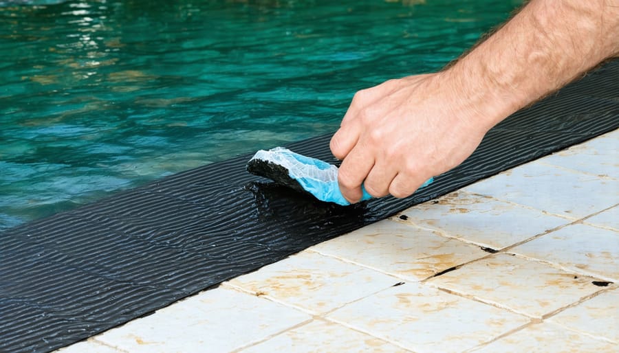 Step-by-step repair of pond liner using underwater patch kit