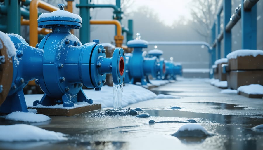 Demonstration of proper pump drainage and storage preparation for winter