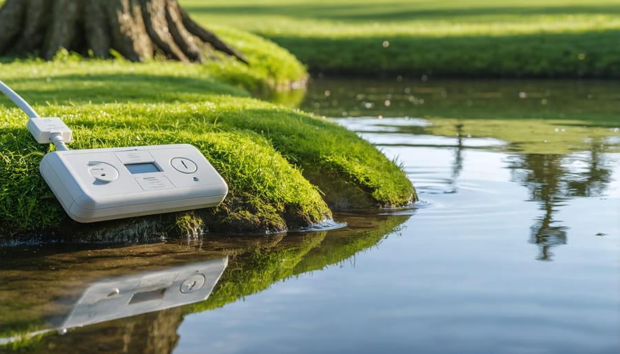 Safe electrical installation setup for water garden equipment