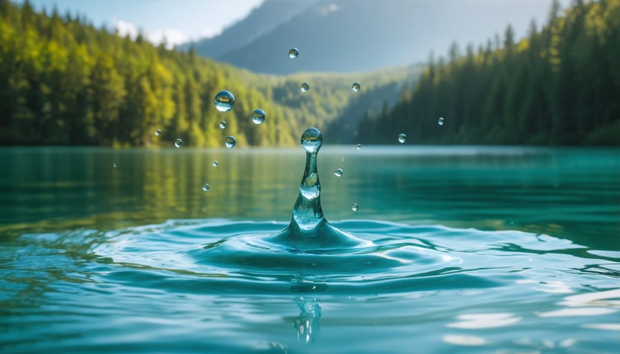 Water testing kit and notebook on dock for recording pond water quality measurements
