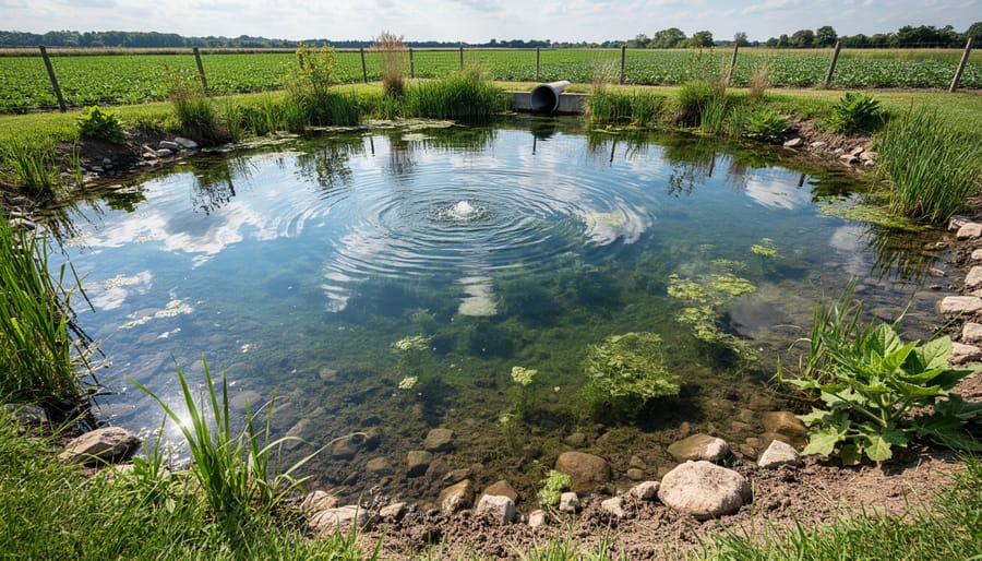 Gardener photographing aquatic plant problem with smartphone for mentor consultation