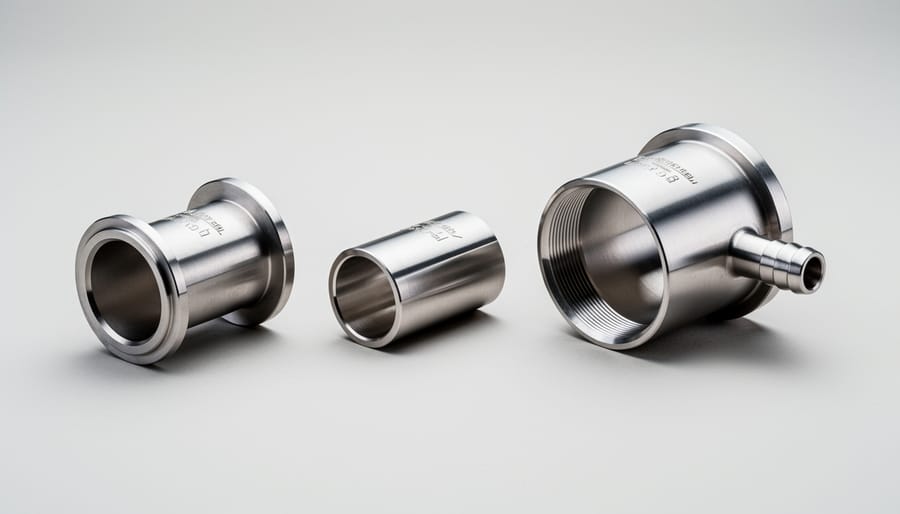 Disassembled venturi pump components including PVC pipes and fittings on workbench